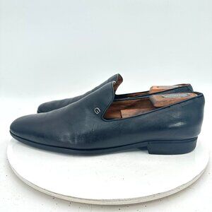 Gucci Men Size UK 9 US 10 Black Leather Slip On Loafer Dress Shoes